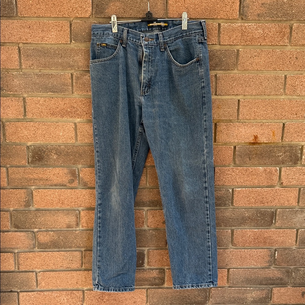 Lee Men's Straight Fit Blue Jeans Size 34 x 30